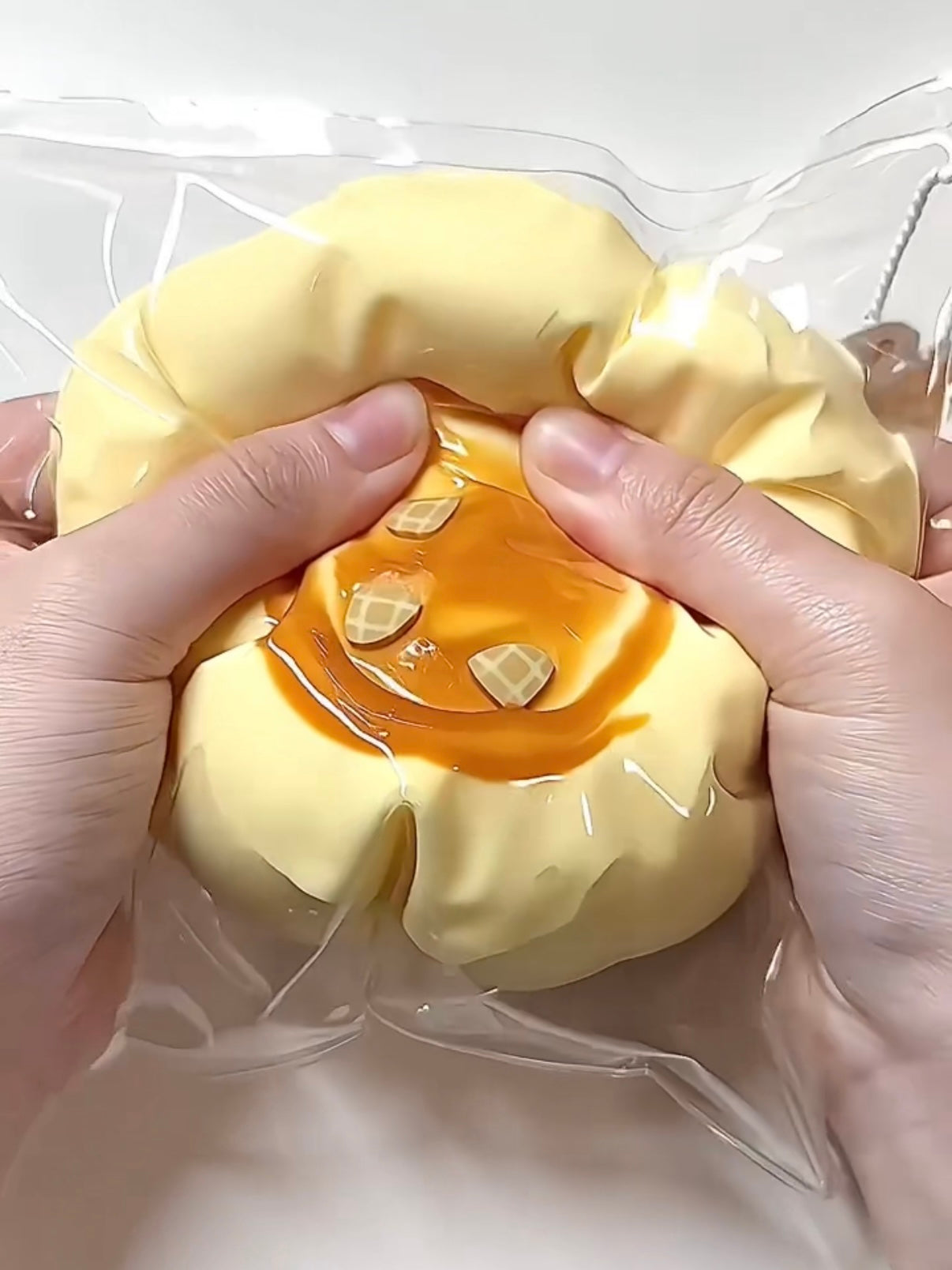 Egg Pudding Squishy, ASMR Toys, Fake Food Slime